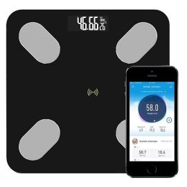 Bilancia Bluetooth pesa persone max 180 kg nera misurazione dati con App