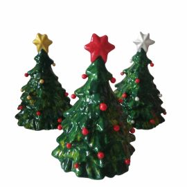 Albero di Natale in ceramica fatto e dipinto a mano