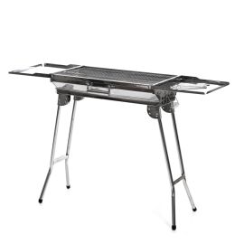 Barbecue Pieghevole in Acciaio Inossidabile a Carbone