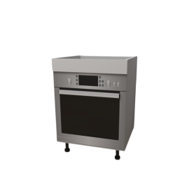 Mobile Base Forno da 60 cm, con le seguenti Misure: l=60, h72, P=55 cm spedizione in Kit, con pattina. Altezza compresa di Piedini 82 cm