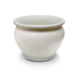 Porta vaso in ceramica di Castelli bianco diametro. cm 30 altezza cm 23
