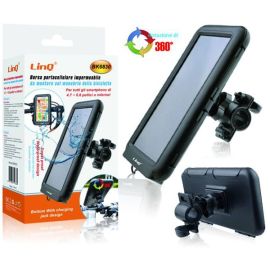 Supporto Smartphone Bici LinQ Impermeabile Rotazione 360° Dispositivi 4.7-6.8"