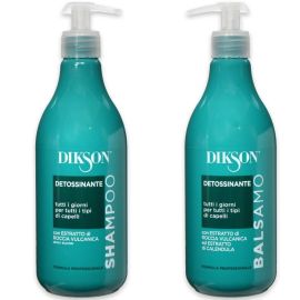 Shampoo e Balsamo Detossinante con Calendula e Roccia Vulcanica Dikson consumer