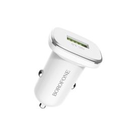 Caricabatteria Cellulare per Auto 1 USB QC3 12V 1.5A Bianco BZ12A
