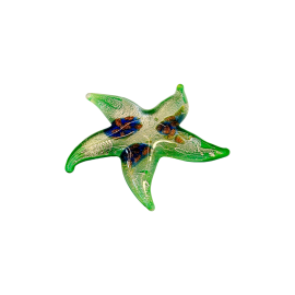 Stella marina in vetro fusione, verde - Debora Carlucci