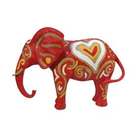 Scultura elefante decorata Fiore d'Amore 