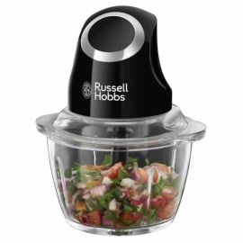 Russell Hobbs Tritatutto Da Cucina Elettrico Mini Nero - Contenitore in Vetro con Coperchio - 500ml