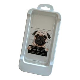 Cover per Iphone 6 6S case trasparente con stampa in tecnologia UV "BAD PUGGY"