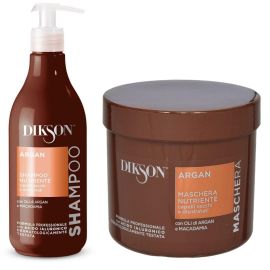 Stock SHAMPOO e MASCHERA nutriente per capelli secchi disidratati DIKSON ARGAN
