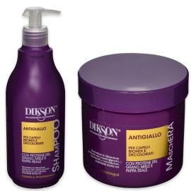 Shampoo e Maschera antigiallo capelli biondi decolorati idratante Dikson