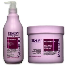 Shampoo e Maschera Rigenerante capelli indeboliti fragili con cheratina Dikson