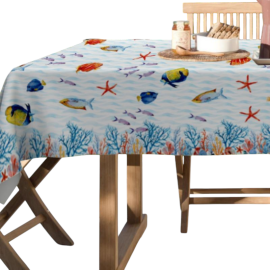 Tovaglia anti macchia per cucina - Celeste, 140X180cm