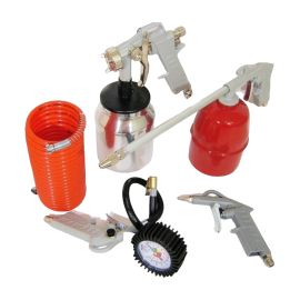 Kit accessori professionali per compressore 5 pz con attacco a baionetta