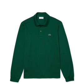 Lacoste Polo Uomo Classic Fit Maniche Lunghe Colletto 2 Bottoni Logo Coccodirllo Cotone 100%