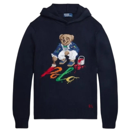 Polo ralph lauren men's polo bear cotton hooded sweater	