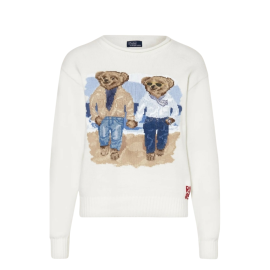 Polo ralph lauren maglia ralph & ricky bear in cotone.	
