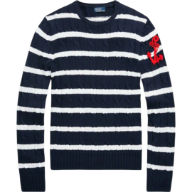 Polo Ralph Lauren Cotton Anchor-embroidered Sweater Maglione Donna Girocollo Ricamato Con Ancora