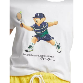 Polo Ralph Lauren T-Shirt Donna Polo Bear Tenis Maglietta Mezze Maniche	