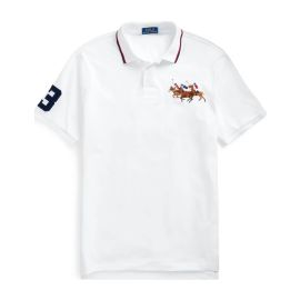Polo Ralph Lauren Custom Slim Fit Triple-Pony Polo Shirt Uomo