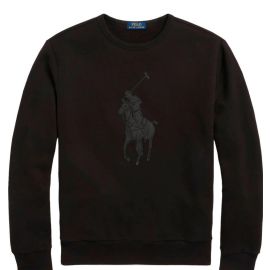 Ralph Lauren Felpa Uomo Big Pony In Pelle Felpa Girocollo Senza Cappuccio	