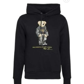 Polo Ralph Lauren Felpa Uomo Nera Con Cappuccio Nera Lunar New Year Polo Bear Hoodie Sweatshirt Felp