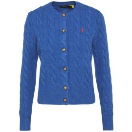 Cardigan Ralph Lauren Donna Trecce Con Logo E Bottoni in lana, wool merino
