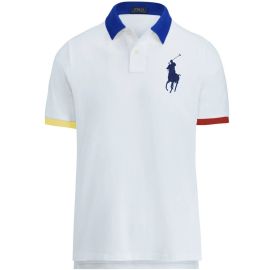 Ralph Lauren Polo Uomo Multi Colore Polo Colorata Custom Slim-Fit Mezze Maniche Maglia Polo Con Coll