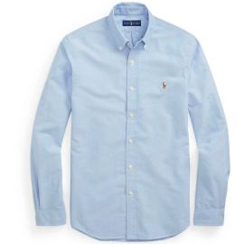 Camicia Uomo Polo Ralph Lauren Camicia Casual Slim Fit Aderente In Oxford In Cotone Collo Button Dow