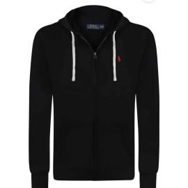 Ralph Lauren Felpa Uomo Tinta Unita Con Cappuccio Felpa Casual Full Zip E Maniche Lunghe Con Logo Po