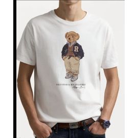 Ralph Lauren T-Shirt Uomo Polo Bear Orsetto Maglia Girocollo Mezze Maniche