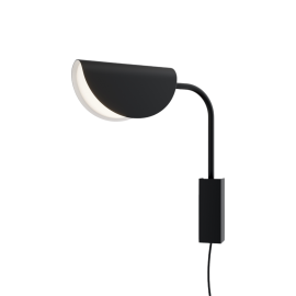 lampada a muro Applique moderna Mollis colore nero una luce